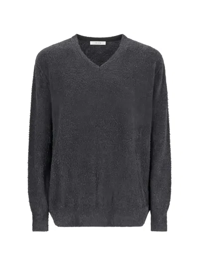 The Row V-neck Sweater In Gray