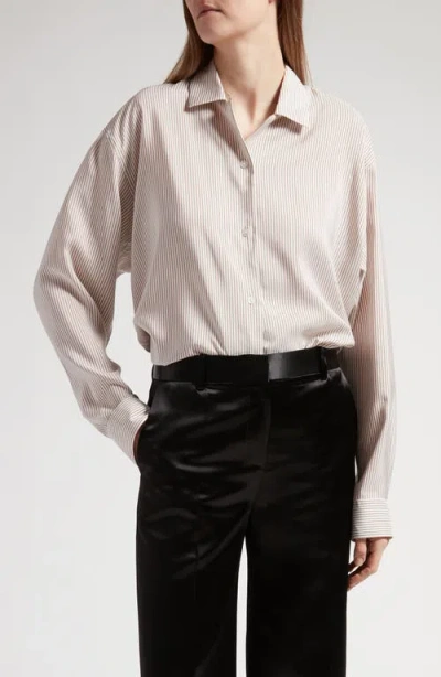 The Row Sisilia Cotton Shirt In Iyb Ivory/beige