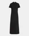 The Row Valenit Short-sleeve Maxi Dress In Black