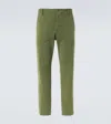 The Row Valerio Cotton Straight Pants In Green