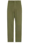 The Row Valerio Cotton Straight Pants In Green
