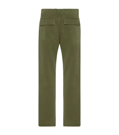 The Row Valerio Washed Cotton Trousers In Green