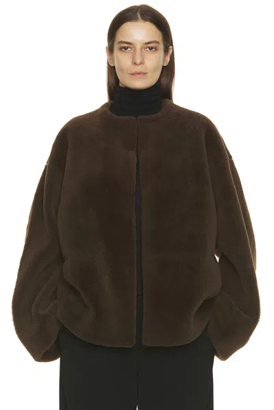 The Row Valorin Jacket In Brown