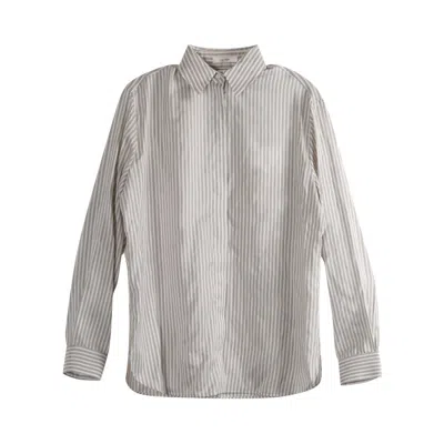 Pre-owned The Row Vanda Shirt 'white/grey' | Women's Size 4