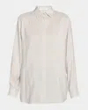 The Row Vanda Stripe Shirt In Gray