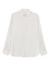 The Row Vanda Striped Long-sleeve Shirt In White