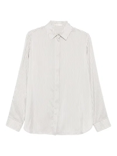 The Row Vanda Striped Long-sleeve Shirt In White