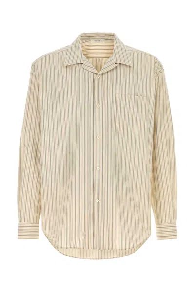 The Row Embroidered Poplin Vanja Shirt In Neutral