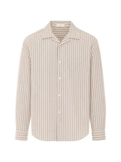 The Row Vanja Striped Shirt In Neutral