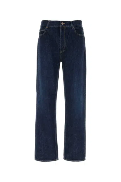 The Row Blue Denim Vanya Jeans In Animal Print