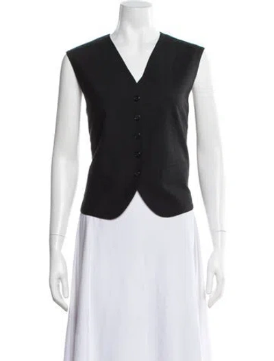 Pre-owned The Row Vega Vest Wool Vest In Black