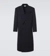 The Row Double Breasted Velasco Coat In Blue