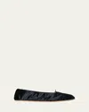 The Row Round-toed Ballet Flats In Black