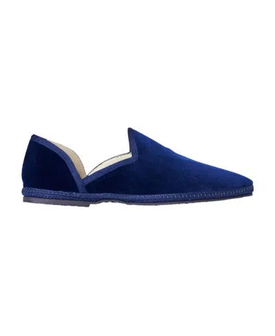 The Row Velvet Casual Shoes In Blue
