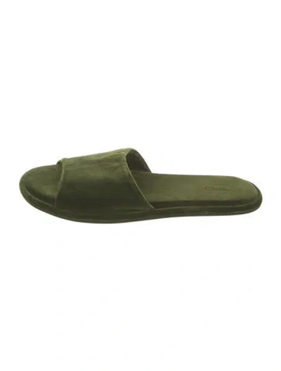 Pre-owned The Row Velvet Slides In Green