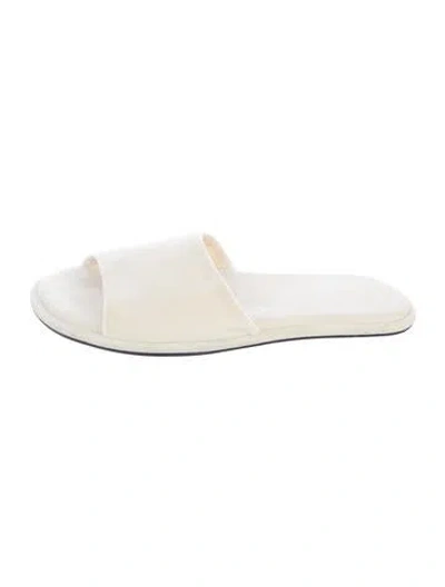 Pre-owned The Row Velvet Slides In White