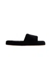 The Row Black Pillow Slippers In Black