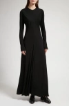 THE ROW VENUSIA LONG SLEEVE PANELED MAXI DRESS