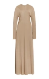 The Row Venusia Paneled Maxi Dress In Light Wood