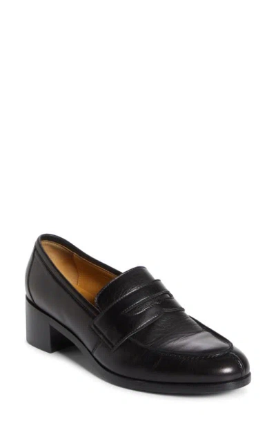 The Row Vera Penny Loafer In Black