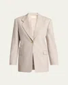 The Row Vermont One-button Wool Cashmere Jacket In Light Pebble