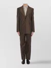 The Row Vermont Single-breasted Structured Jacket With Back Vent In Brown