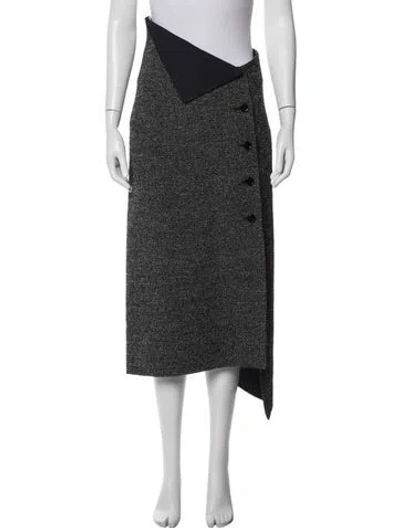 Pre-owned The Row Verna Midi Length Skirt In Black/white