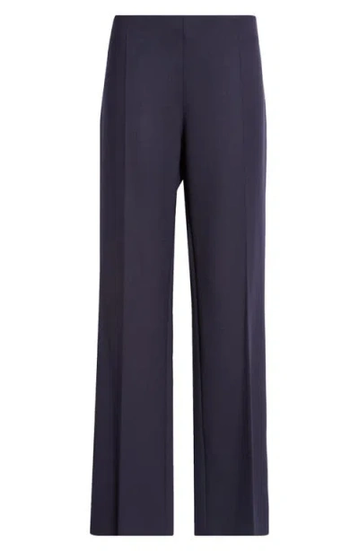 The Row Delton Wool Twill Wide Pants In Navy