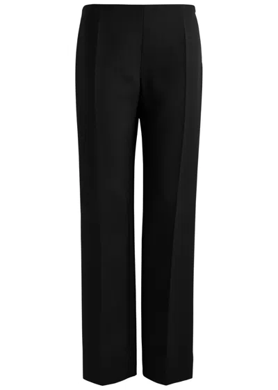 The Row Vesco Straight-leg Wool Trousers In Black