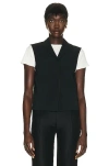 The Row Vestina Notched-collar Wool-blend Vest In Black