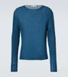 The Row Vico Wool And Silk Sweater In Blue