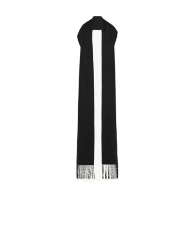 The Row Victoire Cashmere Scarf In Black