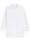 The Row Luka Oversized Cotton-poplin Shirt In White