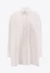 The Row Victoria Oversize Cotton Poplin Shirt In White