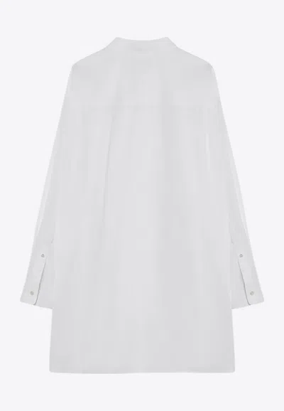 The Row Victoria Oversized Poplin Shirt In White