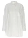 The Row Victoria Oversized Cotton Poplin Shirt In White
