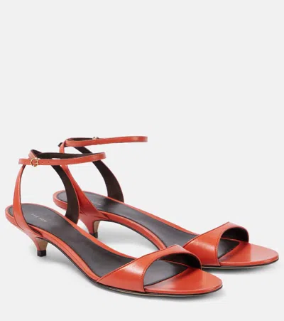 The Row Vika 35 Leather Sandals In Red