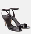 The Row Black Vika Ankle Strap Heeled Sandals In Black