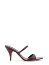 The Row Voluptas Leather Mules In Red