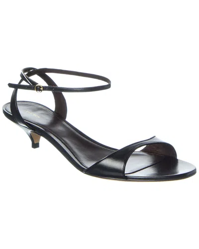 The Row Vika Leather Sandal In Black
