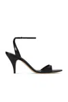 The Row Black Vika Ankle Strap Heeled Sandals In Black