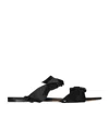 The Row Vika Knotted Satin Sandals In Black