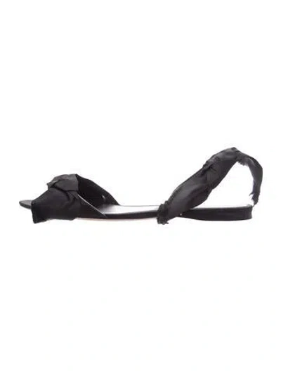 Pre-owned The Row Vika Satin Sandals In Black