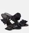 The Row Vika Knotted Satin Sandals In Black