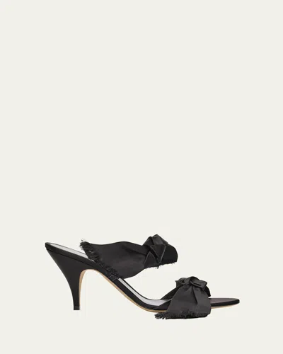 THE ROW VIKA SILK KNOT SLIDE SANDALS