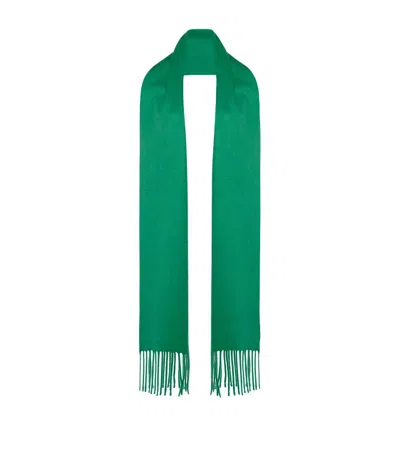 The Row Viktor Cashmere Scarf In Green