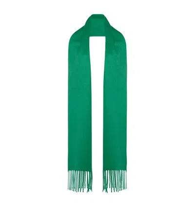 The Row Viktor Cashmere Scarf In Green