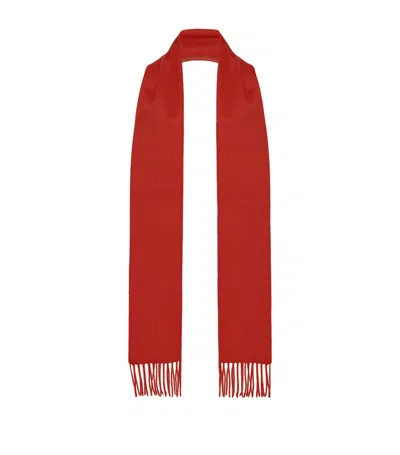 The Row Viktor Cashmere Scarf In Red