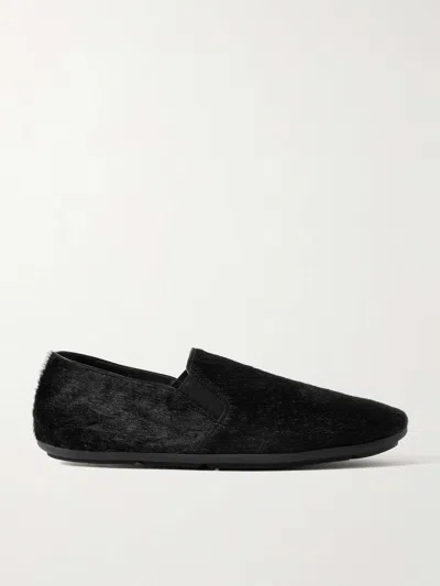 The Row Vincit Black Slippers