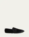 The Row Vincit Genuine Calf Hair Slip-on Shoe In Black